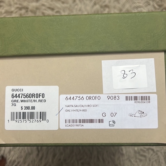 New GUCCI Men’s slide Sandals- pursuit GG LOGO. With the box.